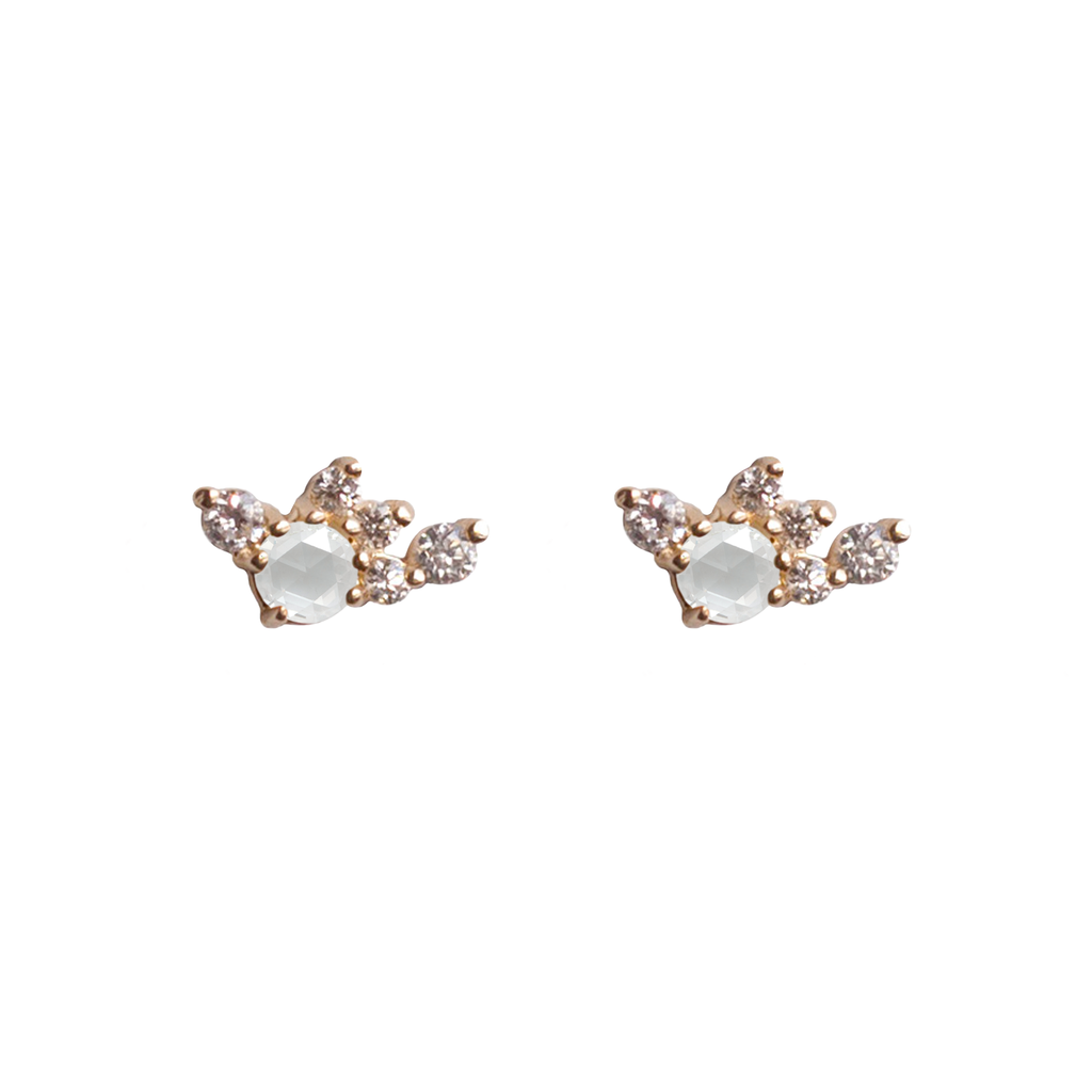 cluster diamond earrings