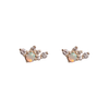 Opal diamond earrings in yellow gold