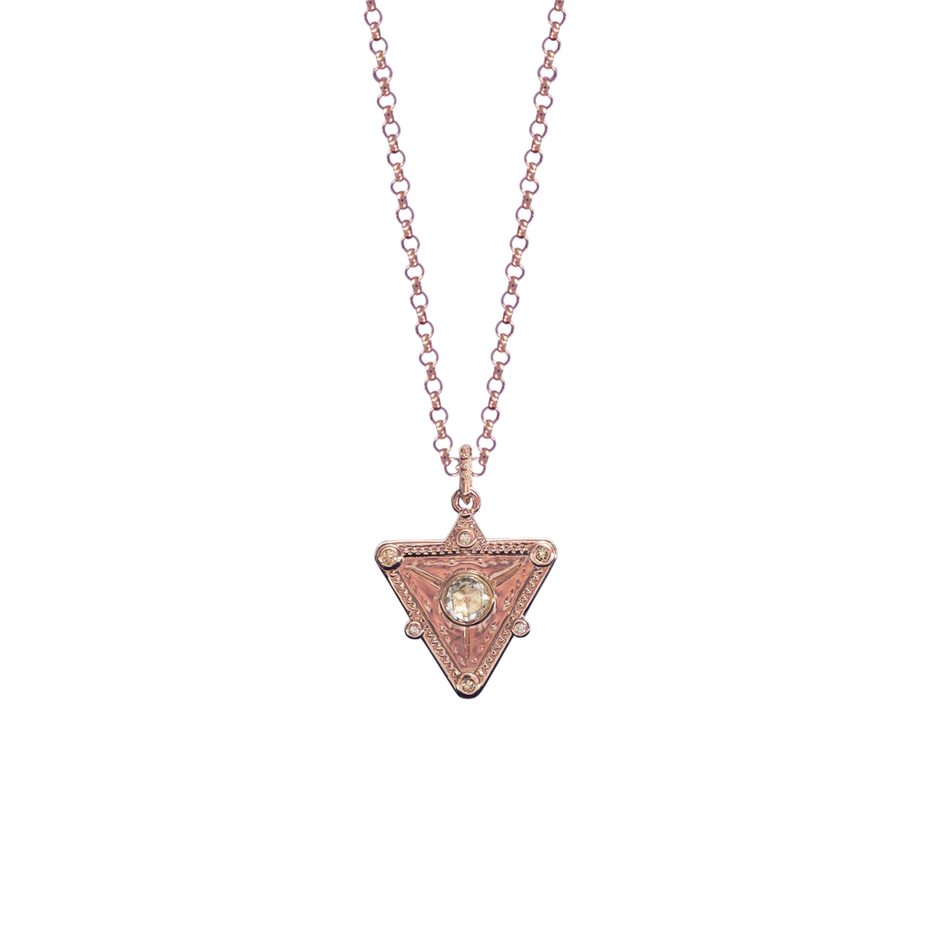 gold triangle pendant