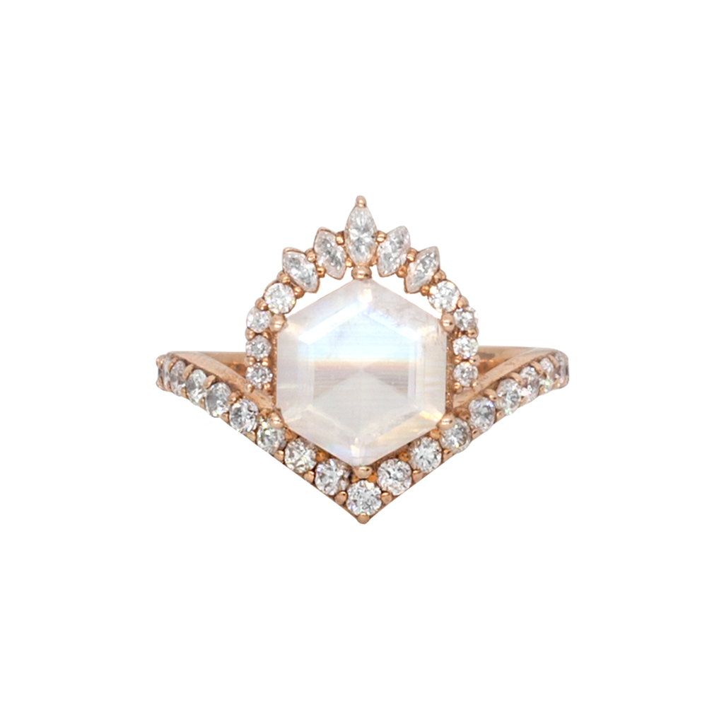 hexagon diamond ring