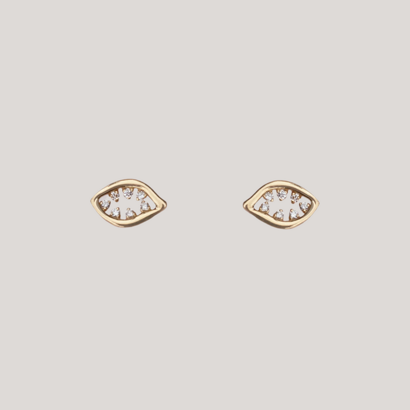 evil eye earrings gold