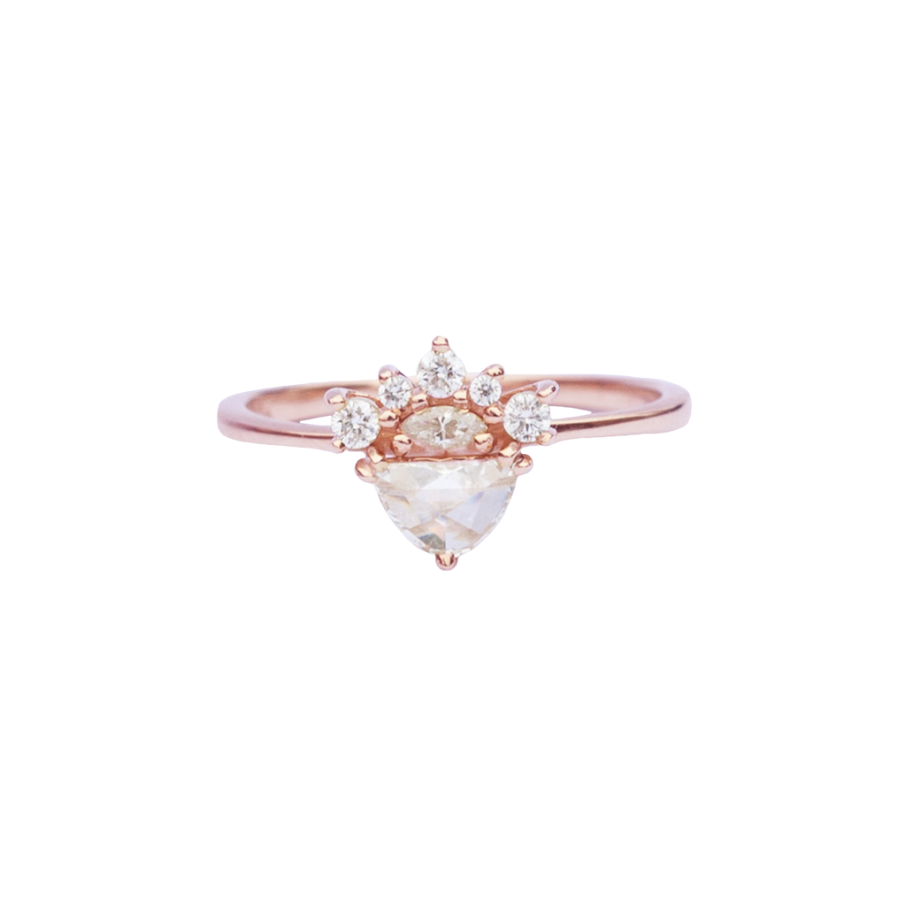 Rose cut diamond ring.