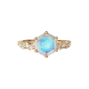 hexagon moonstone ring