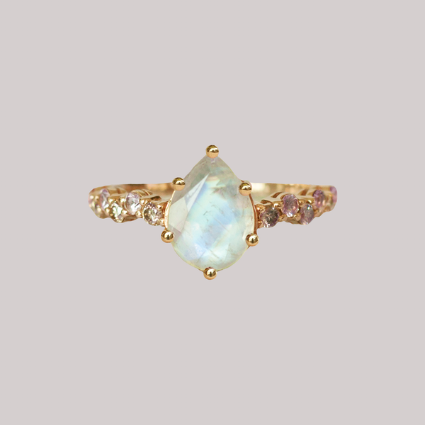 moonstone diamond ring