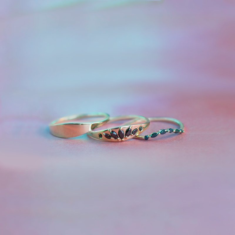 black diamond marquise ring