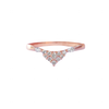 diamond crown wedding band rose gold