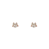 Delicate gold diamond earrings.