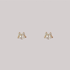 Marquise diamond gold studs