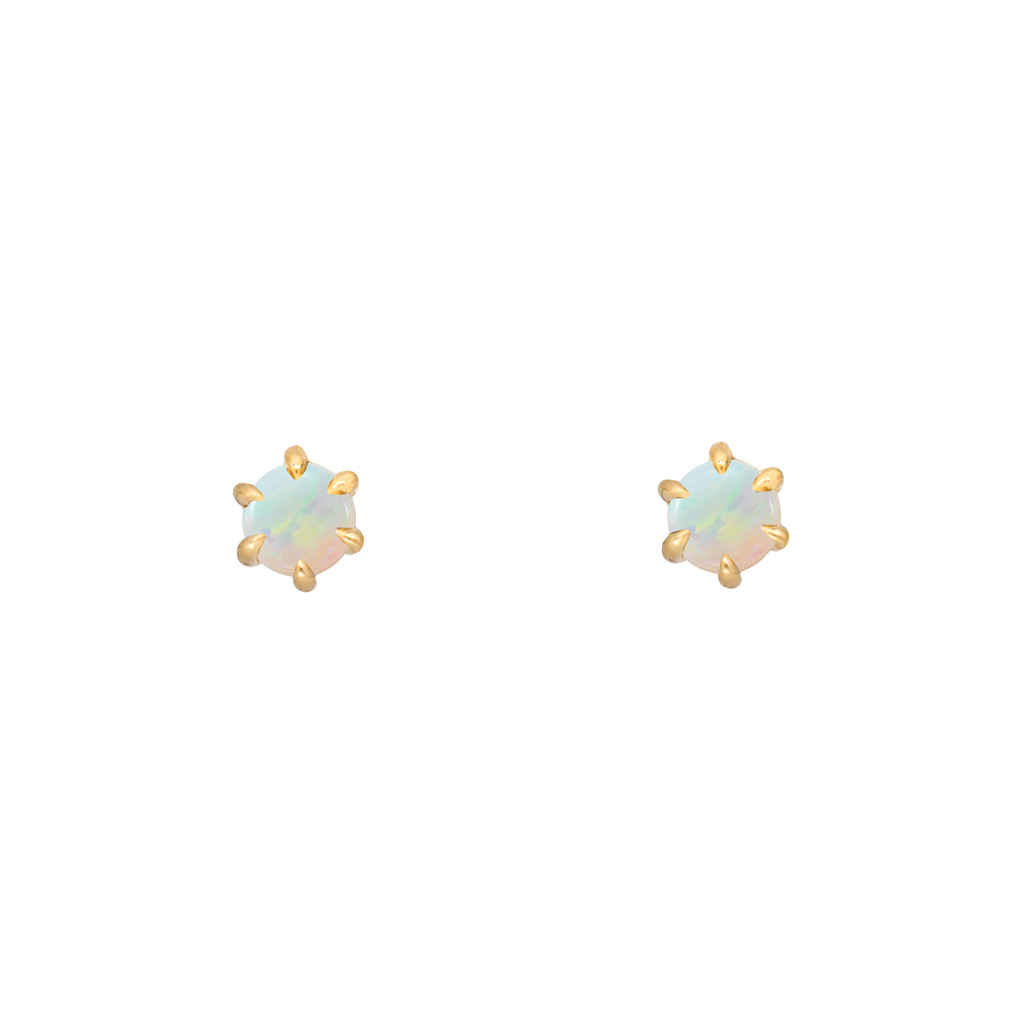 Opal gold earrings