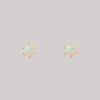 Gold opal earrings