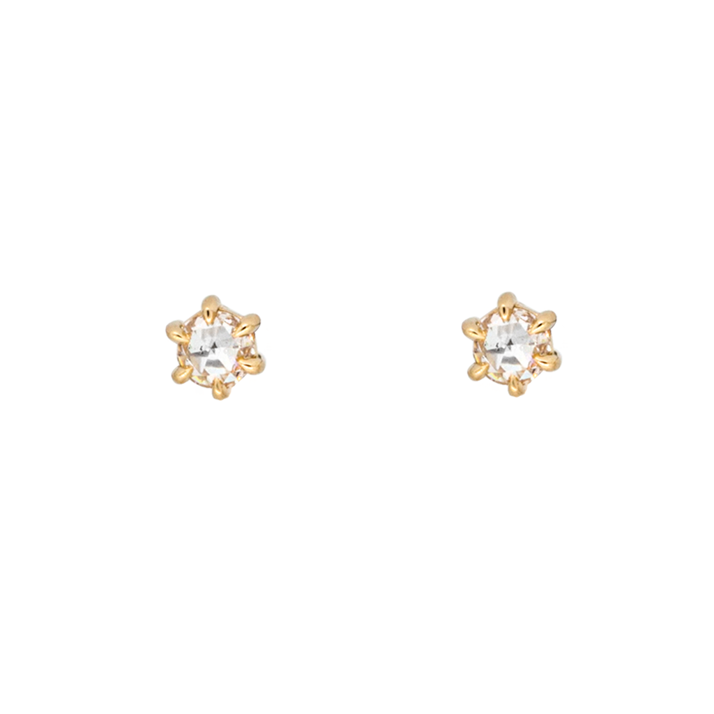 rose cut diamond earrings