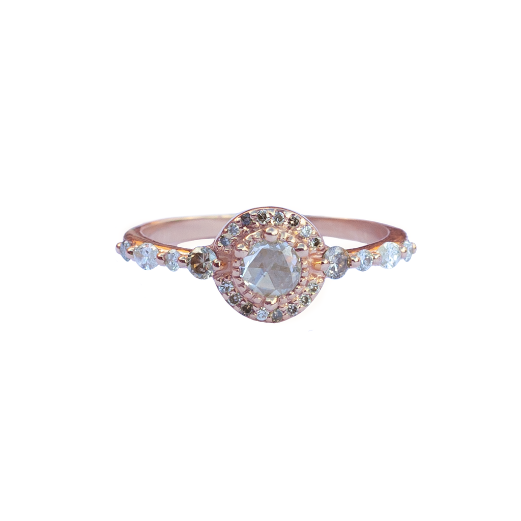 champagne diamond ring