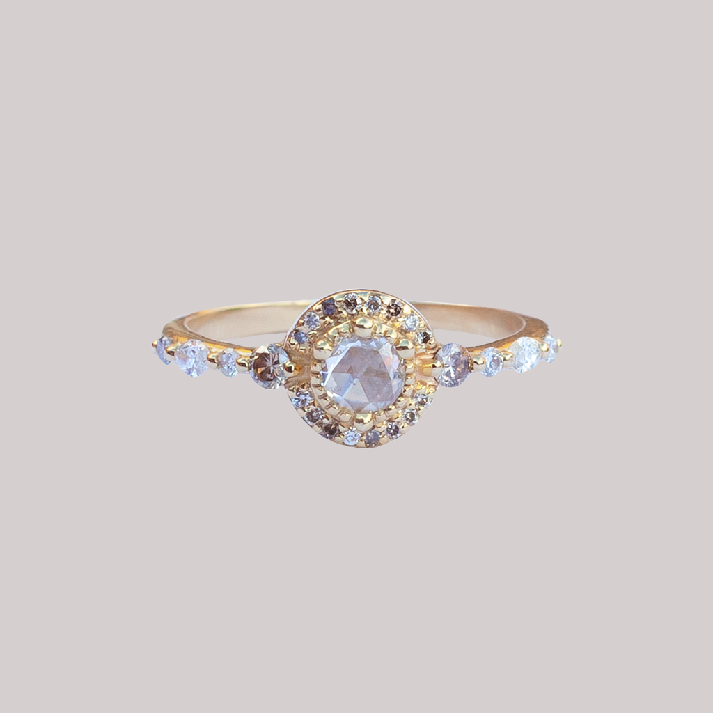 champagne diamond ring