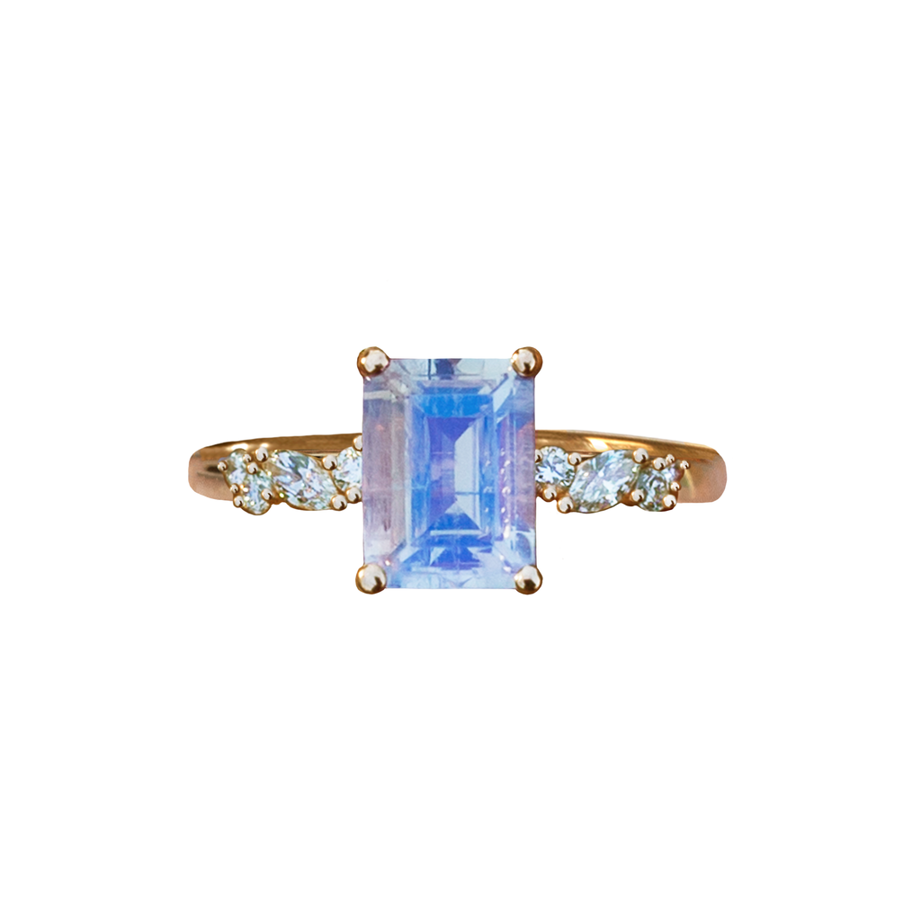 moonstone and diamond ring