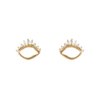 evil eye earrings gold