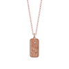 Rose gold amulet with diamonds.