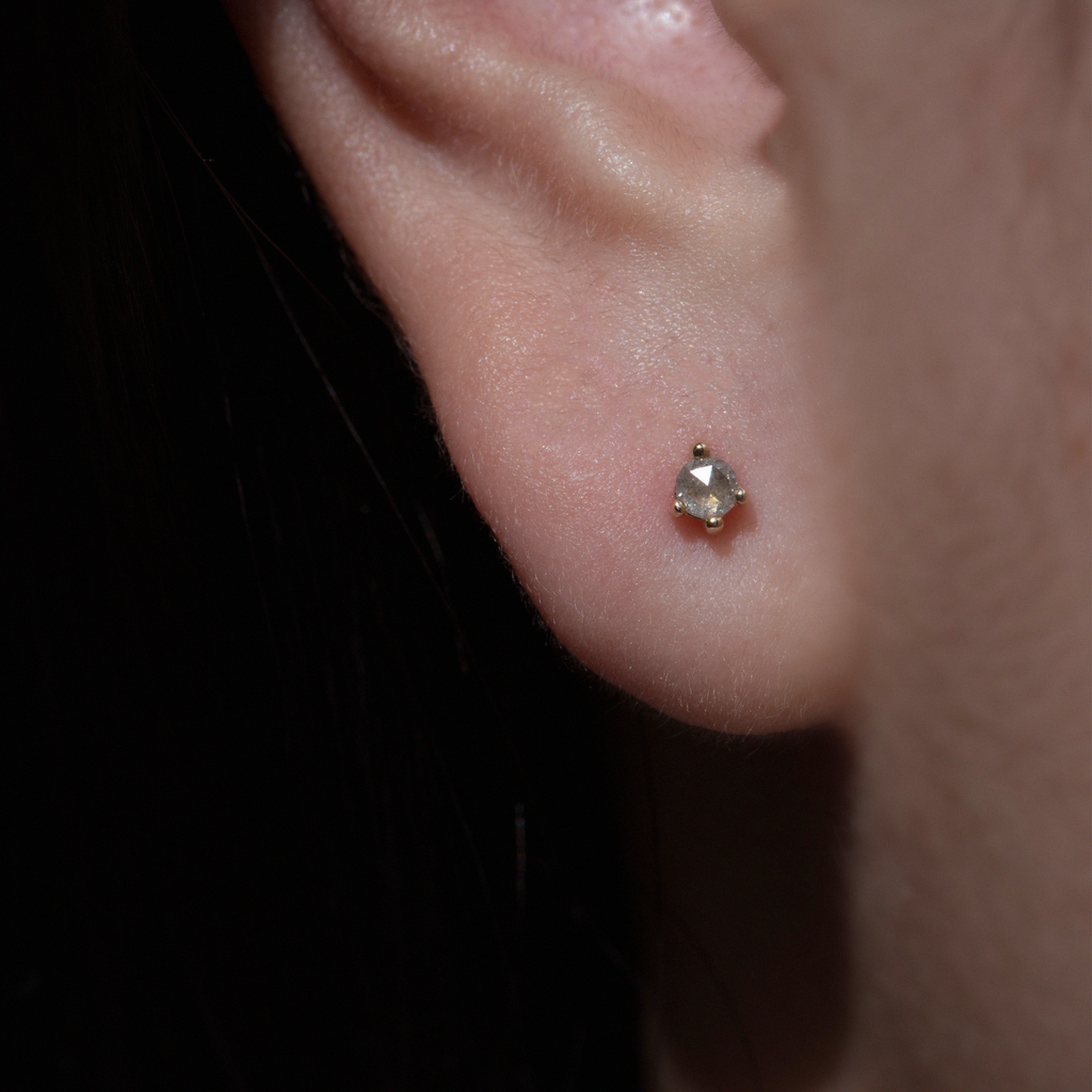 delicate diamond studs