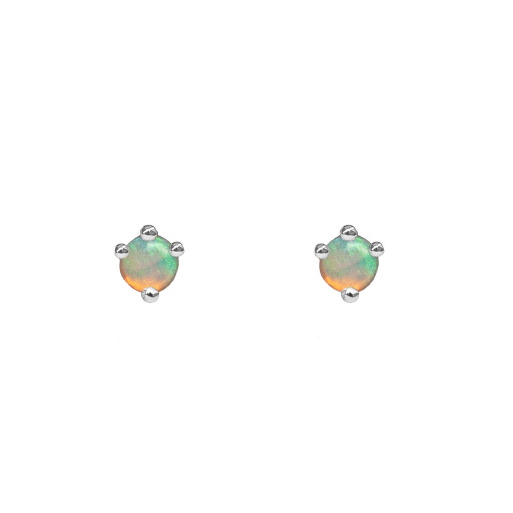 gold opal earrings