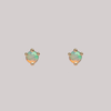 gold opal studs