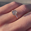 Rose cut diamond engagement ring.